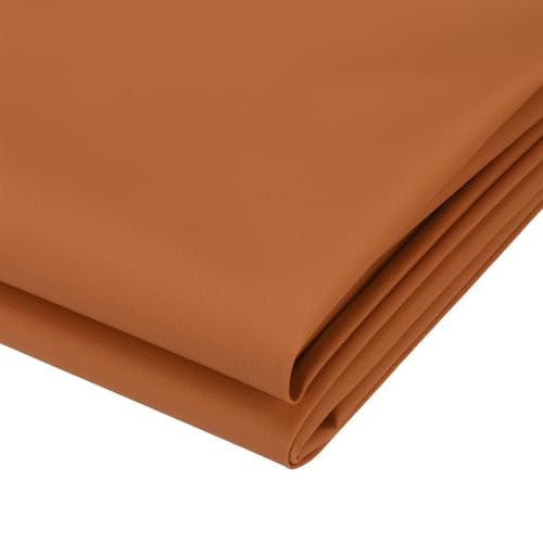 PATIKIL 63x39.4in Faux Leather Sheets, Faux Leather Fabric Sheets Vinyl Fabric Synthetic Soft Waterproof PVC for Replacement Upholstery Car Furniture Sofa Boat Marine, Brown - color: Brown