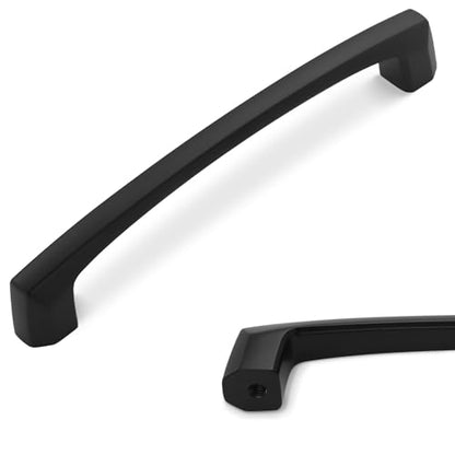 10 Pack 6.3 Inch Matte Black Kitchen Cabinet Handles - color: Matte Black, size: 6-1/4" Hole Center（160mm）