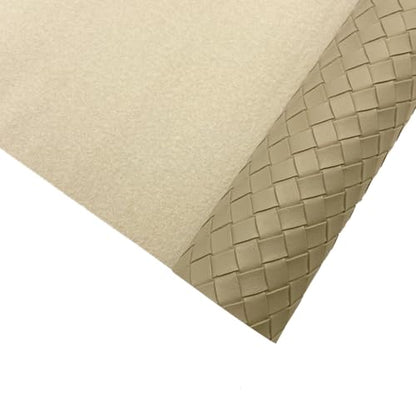 12"x54"Weave Faux Leather Fabric, Embossed Braided Faux Leather Roll for Crafts DIY and Upholstery Pleather Sheets (Light Green) - color: Light Green