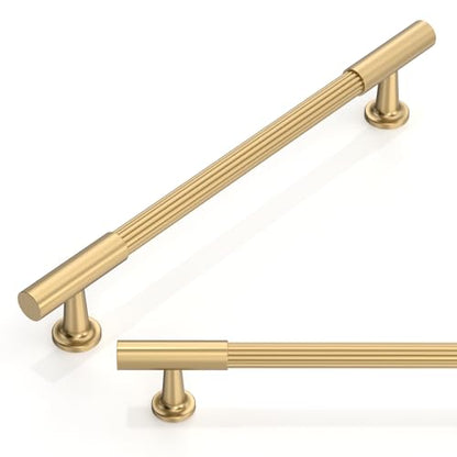 10 Pack Champagne Bronze Cabinet Pulls 6 Inch(152mm) Kitchen Cabinet Handles Cabinet Hardware for Drawer Pulls - color: Champagne Bronze, size: 6" Hole Center