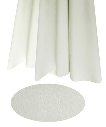 Large Soft Leather Fabric 8mm Thick 54"x36" 1 Yard Pre-Cut PU Leather， Marine Vinyl,for Luxury Furniture, Pet Beds & DIY Crafts, Craft Projects, Sofa - Heavy-Duty Indoor/Outdoor Use (White) - color: White