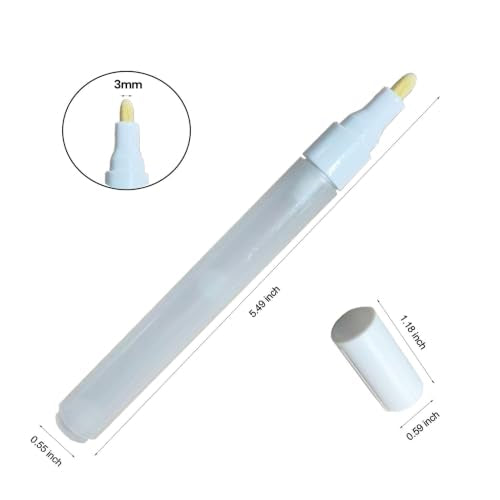 8 Pack Empty Paint Marker Refillable Pens Fine Tips 3mm