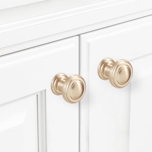 10 Pack Kitchen Cabinet Handles Champagne Bronze Cabinet Zinc Alloy Knobs Gold Drawer Knobs Kitchen Hardware - color: Champagne Bronze, size: Knobs