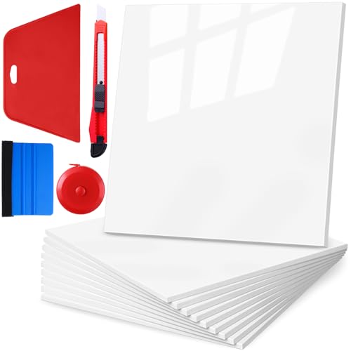 Nuanchu 36 Pcs Peel and Stick Wall Panels, 12x12 Inch, Solid White - color: Solid White