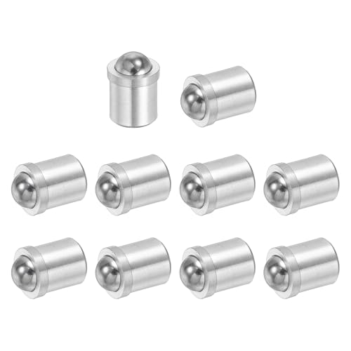 uxcell 10Pcs Stainless Steel Spring Plunger 8x5.5 mm Precision Ball (15N) - size: 8 x 5.5 mm(15N)