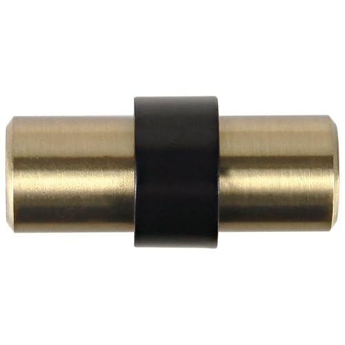 Design House Emery Cabinet Knob, Satin Gold, Matte Black - color: Satin Gold/Matte Black, size: One-Size Knob 5-Pack, style: Emery