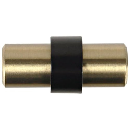Design House Emery Cabinet Knob, Satin Gold, Matte Black - color: Satin Gold/Matte Black, size: One-Size Knob 5-Pack, style: Emery