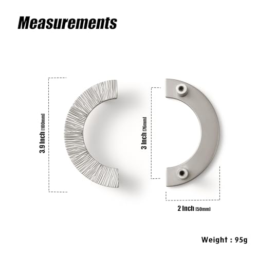 Goo-Ki 3''(76 mm) Hole Centers Luxurious & Sturdy Zinc Alloy Cabinet Handls,Satin Nickel Cabinet Pulls for Kitchen,Drawer,Cupboard & Wardrobe,6 Pack - color: Satin Nickel, size: 3'' Hole Centers