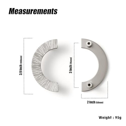 Goo-Ki 3''(76 mm) Hole Centers Luxurious & Sturdy Zinc Alloy Cabinet Handls,Satin Nickel Cabinet Pulls for Kitchen,Drawer,Cupboard & Wardrobe,6 Pack - color: Satin Nickel, size: 3'' Hole Centers