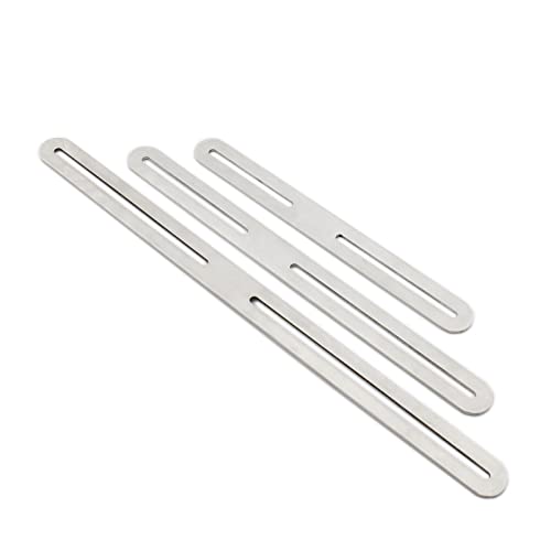 4 PCS Flat Straight Brace Brackets Mending Plates Repair Fixing Bracket with Slot, ULIFESTAR Heavy Duty Thicken SUS Corner Brace for Wood,Metal Bracket for Furniture Shelf Bed Table-13.19x0.94x0.12'' - size: Silver 13.19 x 0.94 x 0.12 inches