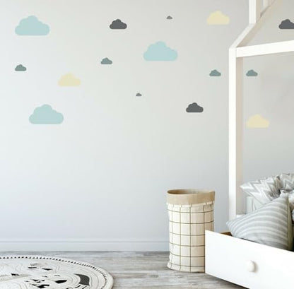 5pcs Reusable Painting Stencils,Plastic Art Craft Templates on Wood Wall Fabric Paper Home Décor DIY 4" to 12" (Clouds) - color: Clouds