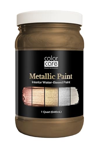 Metallic Paint – Matte Dark Bronze, 1 Quart (Pack of 1) | Water-Based Low-Odor Paint for Walls, Fixtures, Furniture, Décor, Accents & Crafts - color: Dark Bronze - Matte