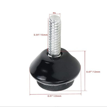 M6 Adjustable Furniture Feet Swivel Furniture Leg Levelers,Black-16pcs - color: Black