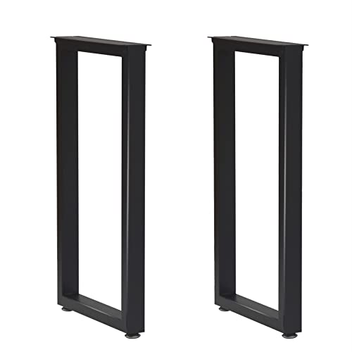 Taelakeni 36 Inch Metal Bar Table Legs, Heavy Duty Dinning Table Leg with Adjustment Feet Pads, Set of 2, Industrial Style - color: Square, size: 36 IN