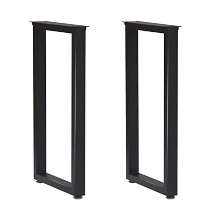 Taelakeni 36 Inch Metal Bar Table Legs, Heavy Duty Dinning Table Leg with Adjustment Feet Pads, Set of 2, Industrial Style - color: Square, size: 36 IN