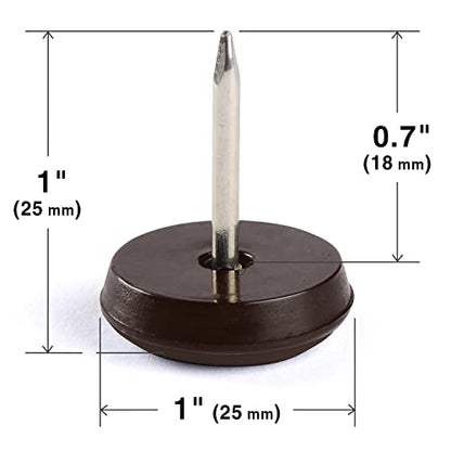 Chair Glides X-PROTECTOR – 1" Furniture Glides 40 pcs – (Brown) - size: 1" 40 PCS Brown