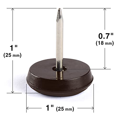 Chair Glides X-PROTECTOR – 1" Furniture Glides 40 pcs – (Brown) - size: 1" 40 PCS Brown