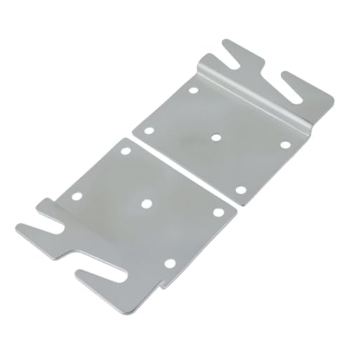 Mcredy 2 Pcs Heavy Duty Wood Bed Rail Hooks Plates Replacement with Screws - size: Silver, 2 pieces