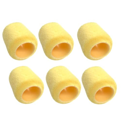6 Pcs 3-Inch ALAZCO 3/8 Nap Polyester Small Paint Roller Refill Covers NO SHED Premium for Indoor Outdoor Projects Painting Trims Cabinets Furniture Doors Walls Edges Corners