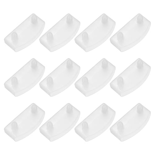 uxcell 12Pcs 55 x 9 mm Plastic Bed Slat End Caps Bed Slat Cover Clear White - color: Clear White, size: 55mm x 9mm