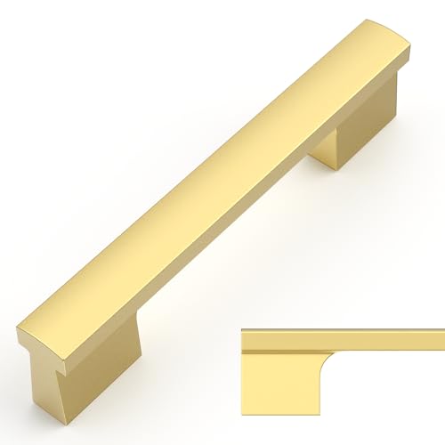 Amerdeco 10 Pack Gold Cabinet Pulls 3.75 Inch(96MM) Hole Centers Kitchen Cabinet Handles Hardware Kitchen Handles for Cabinets Cupboard Handles Drawer Pulls…… - color: Gold, size: 3.75"/96MM Hole Center, style: 10 Pack