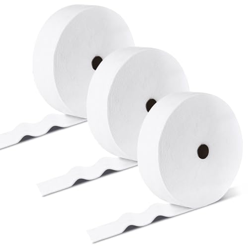 3 Rolls Jelly Roll Batting Strips for Rugs 2 1/2 inch Total 150 Yards - color: White-3Roll-6.4