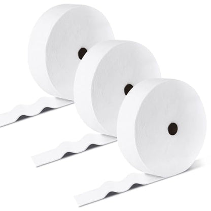 3 Rolls Jelly Roll Batting Strips for Rugs 2 1/2 inch Total 150 Yards - color: White-3Roll-6.4