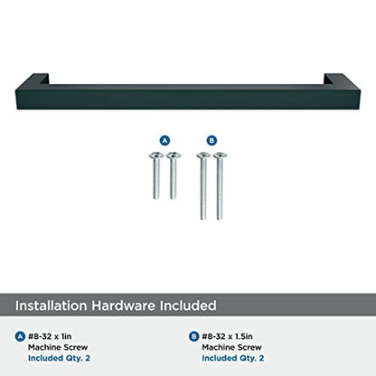 Amerock 6-5/16" Monument Matte Black Drawer Pull - color: Matte Black, size: 6-5/16 Inch (160 mm) Center-to-Center