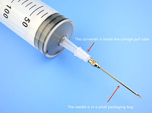Kitchen 250ml Syringe with Needle - Large Volume Dispensing Syringe, Ideal for Glue and Plastic Use - size: 250ml