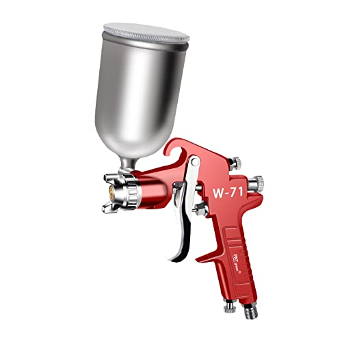 Hvlp Spray Gun Gravity Feed with 400CC Aluminum Swivel Cup with 1.5mm Nozzle Professional Spray Guns for Painting Air Paint Sprayer - color: Red, size: 1.5 mm Nozzle-400 cc-Red