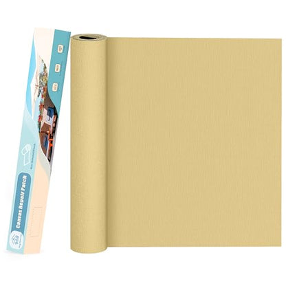 KING MOUNTAIN Canvas Repair Patch 16×30 Inch Self-Adhesive Waterproof Fabric Patch for Sofas, Tents, Furniture,Tote Bags, Car Seats (Beige-1) - color: Beige-1, size: Canvas-16"W×30"L