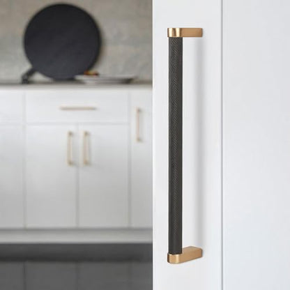 10 Pack 6-1/4 Inch(160mm) Black and Champagne Bronze Kitchen Cabinet Handles Knurled Cabinet Pulls Black Drawer Pulls Kitchen Hardware - color: Black And Champagne Bronze, size: 6.3'' Hole Center(160mm)