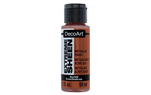 DecoArt 2 Ounce, Rose Gold Extreme Sheen Paint, 2 oz - color: Rose Gold, size: 2 Fl Oz (Pack of 1)