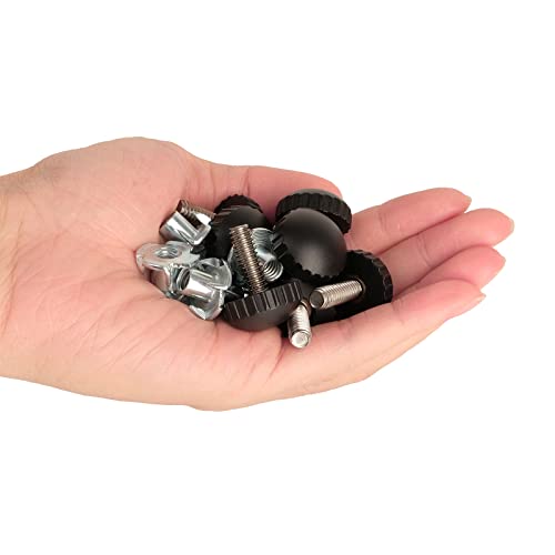 Anwenk 1/4” Furniture Leveling Feet Stainless Steel Screw-in Threaded Leg Levelers Adjustable Table Chair Levelers for Chairs Tables Cabinet Patio - 8Pack - color: Ball 1/4-8p