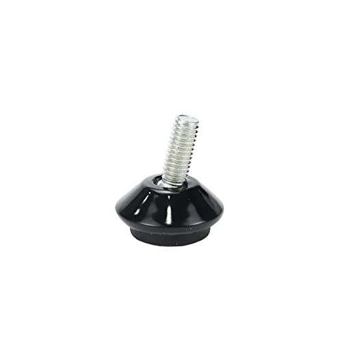M6 Adjustable Furniture Feet Swivel Furniture Leg Levelers,Black-16pcs - color: Black