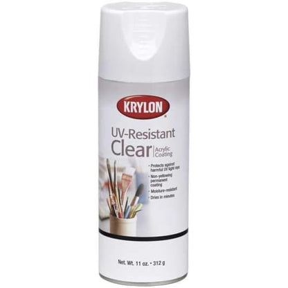 Krylon Spray Paint, Clear, Gloss, Solvent, 11 oz K01305007-1 Each - color: Clear, size: 11 Ounce (Pack of 1), style: UV-Resistant Gloss