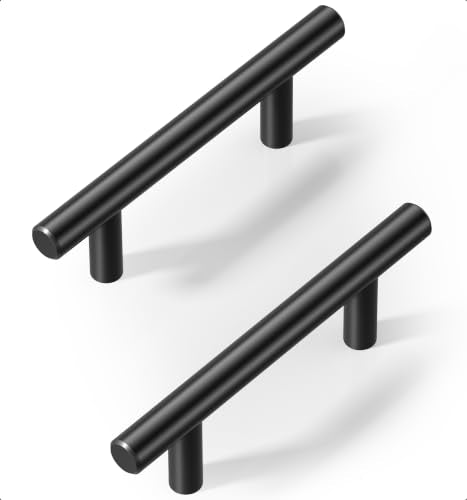 Veise Cabinet Handles 10 Pack, 5" Length, 3" Hole Center, Matte Black - color: Matte Black, size: 3 Inch Hole Center