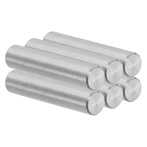 PATIKIL 8mm x 40mm Dowel Pin Stainless Steel, 6 Pcs 304 Stainless Steel Pegs Shelf Pins Rod Support Metal Fasten Elements for Shelves Furniture Fixing Component, Silver - size: 8mm x 40mm