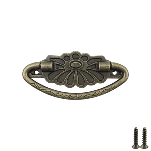 4 Pcs Antique Bronze Pulls Drop Swing Drawer Pulls Handles