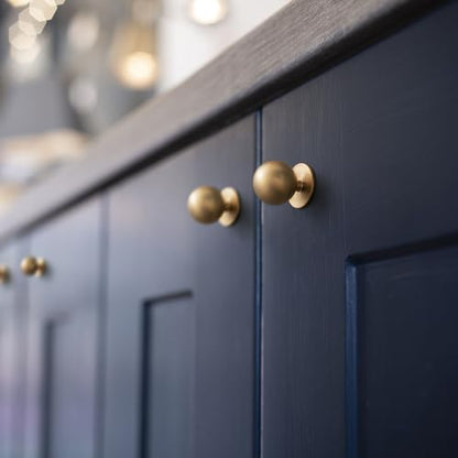 Champagne Bronze Cabinet Knobs, 1 Inch Dia., Set of 12 - color: Champagne Bronze, size: 1" Diameter