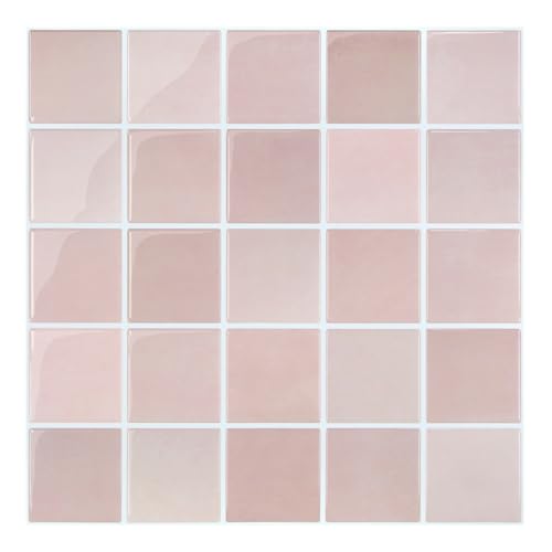 Thicker 3D Peel and Stick Backsplash Tiles, 12" x 12" 10-Pack - color: ST-SM-C
