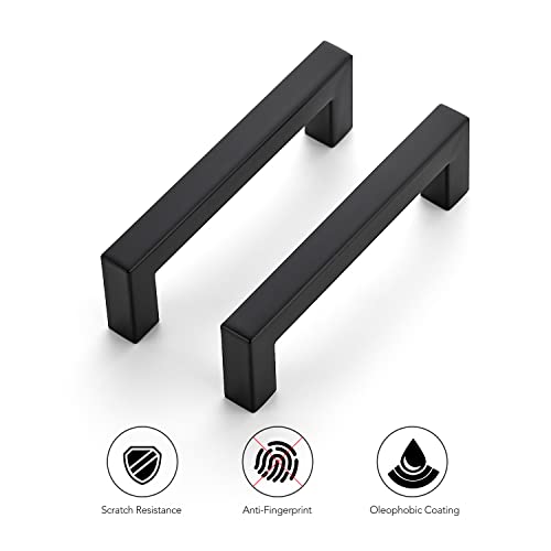 Ravinte Matte Black Square Cabinet Handles Drawer Pulls 4 Inch 30 Pack - color: Matte Black