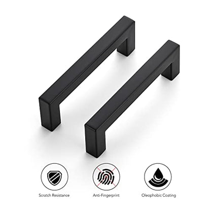 Ravinte Matte Black Square Cabinet Handles Drawer Pulls 4 Inch 30 Pack - color: Matte Black