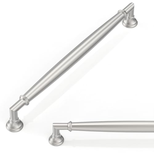 10 Pack Brushed Satin Nickel Cabinet Pulls 7.5 Inch(192mm) Kitchen Cabinet Handles Cabinet Hardware for Drawer Pulls - color: Brushed Satin Nickel, size: 7.5" Hole Center