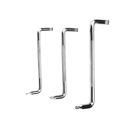 3Pcs Professional Z Shaped Double Head Screwdriver Set Right Angle Short Handle Flathead Screwdriver Kit