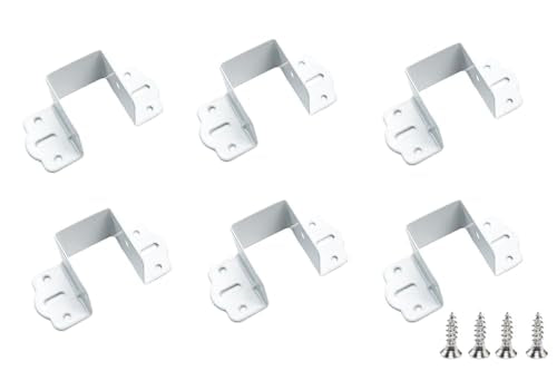 6pcs Hanging Bed Wooden Square, Bed Corner Metal, Bed Hanging Corner Thickened Furniture Bed Hardware Accessories Horizontal White (s) - size: small(white)
