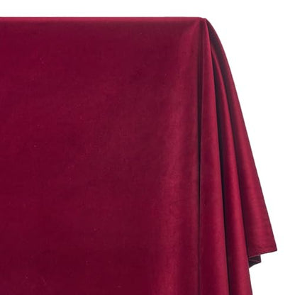 Upholstery Velvet Fabric Plush Textured 60 Inch Heavyweight Polyester Microfiber By The Yard - Burgundy (1 Yard) - color: Burgundy, size: 1 Yard