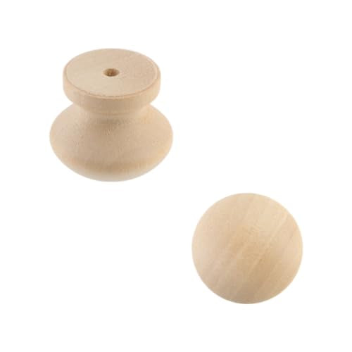 UTALAND 24mm Small Unfinished Drawer Knobs, Non-Threaded Knob, 0.94" Dia - color: Unifished (Non-threaded), size: 24mm