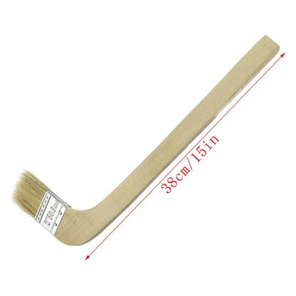 2PCS Wooden Handle Bent Handle Paint Brush 2 inches Bristle Brush Marine Paint Brush Reusable and Washable Suitable for Home Decoration Construction or Industrial Use