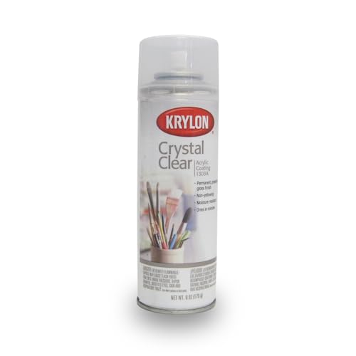 Krylon K01303A07 Crystal Clear Acrylic Coating Aerosol Spray, 6 Ounce - color: Gloss, size: 6 Ounce (Pack of 1), style: Acrylic Crystal Clear